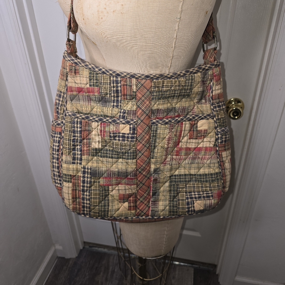 Plaid Patchwork Shoulder Bag
